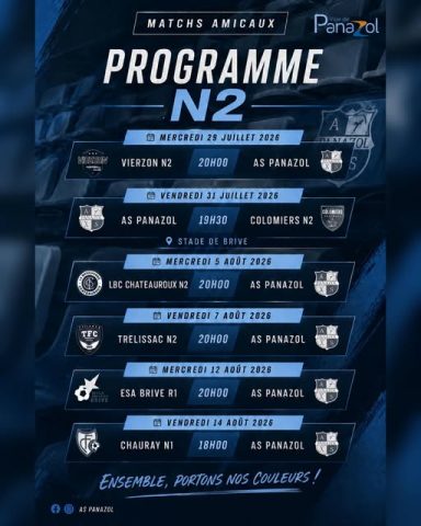 Programmation matchs amicaux Programmation matchs amicaux